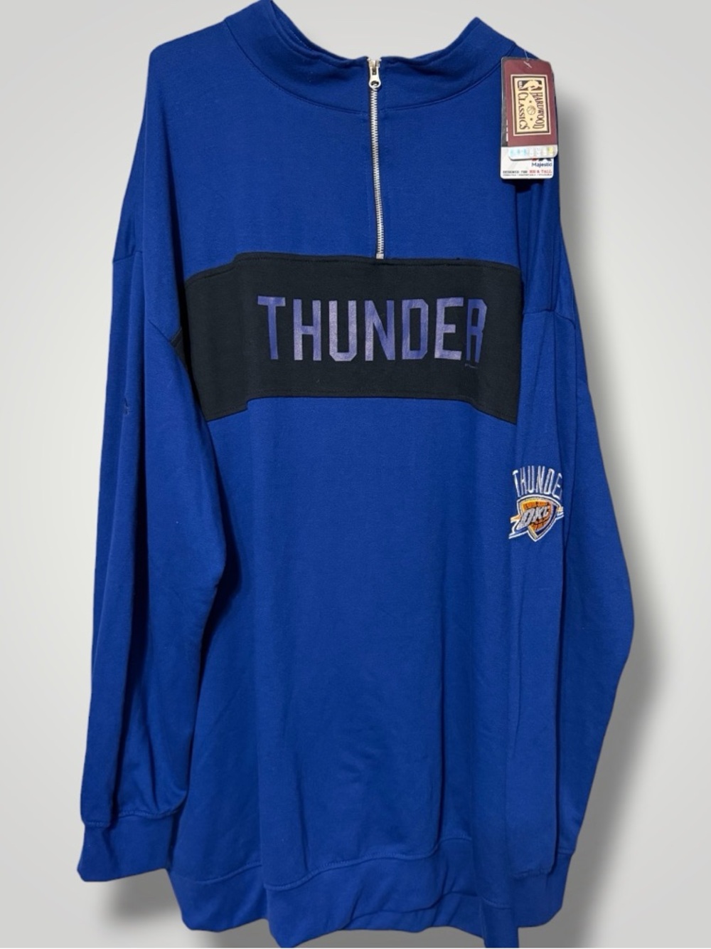 Oklahoma City Thunder Blue Half-Zip Pullover Sweatshirt